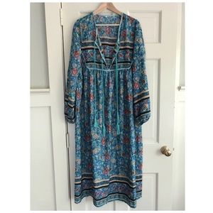 Indian print long Dress, size XL